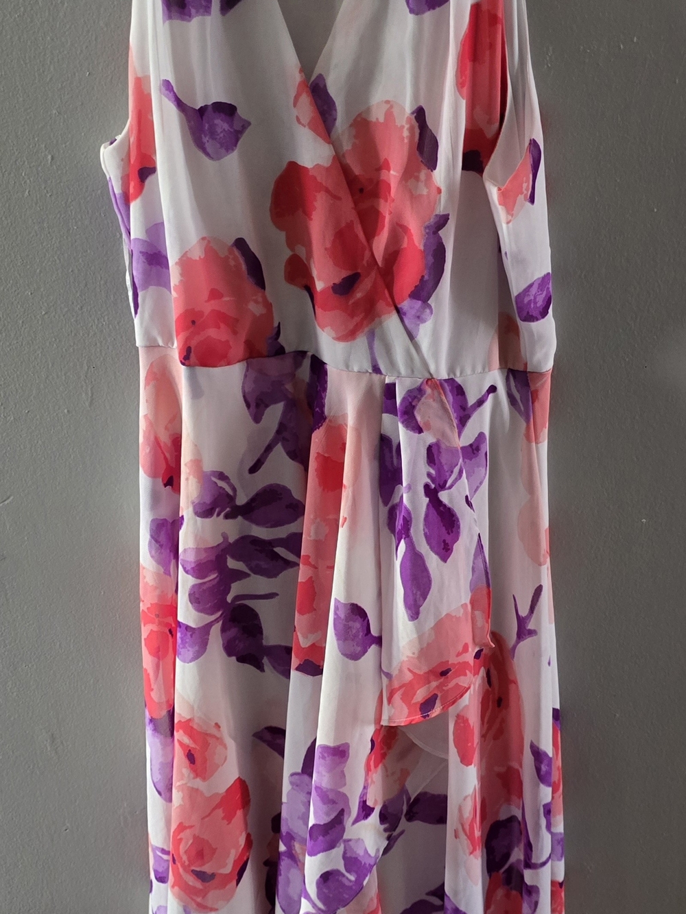 Ricki's White Dress with Pink & Purple Floral Accents